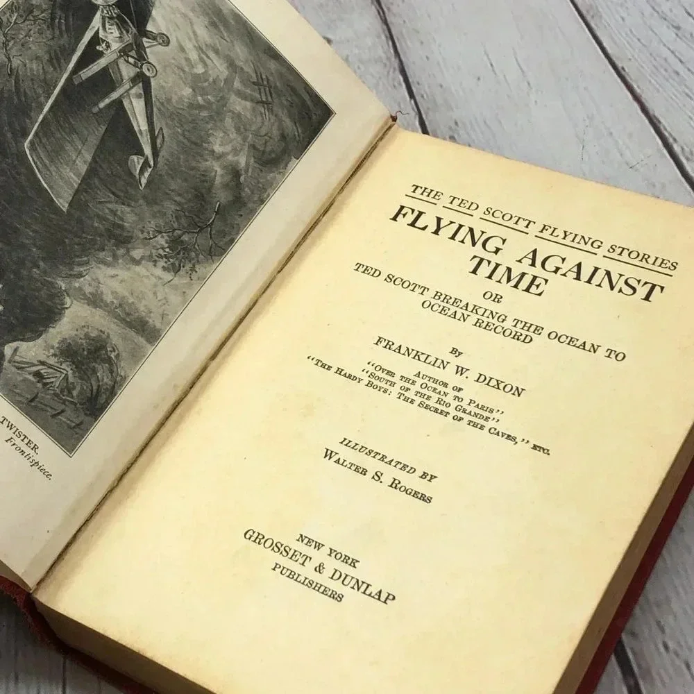 vintage 1930 Flying against time book